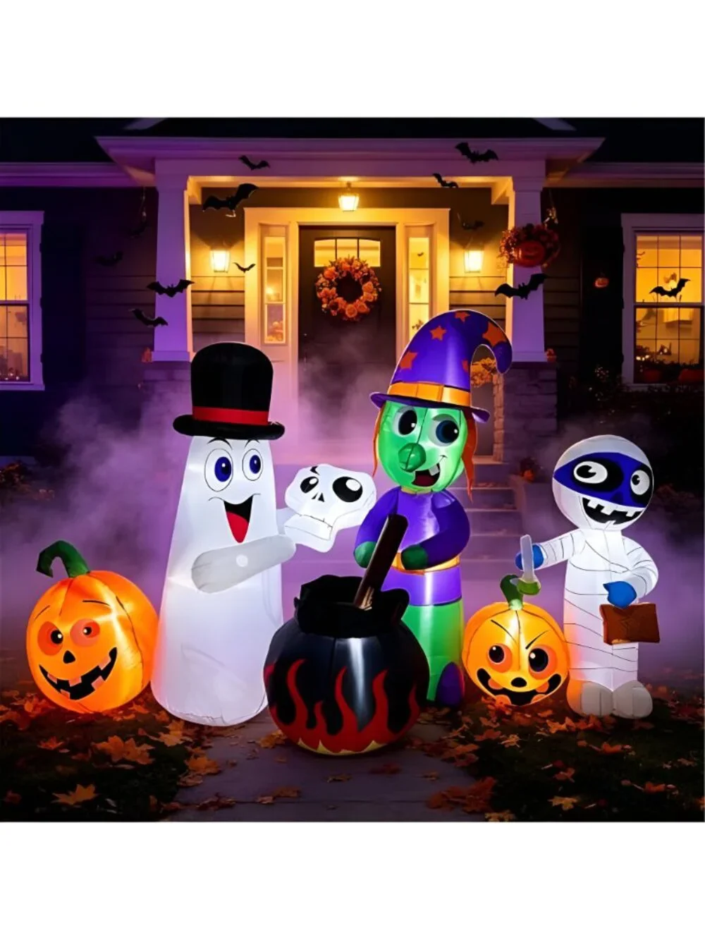 8 FT Halloween Inflatable Witch Ghost Mummy Outdoor Decorations